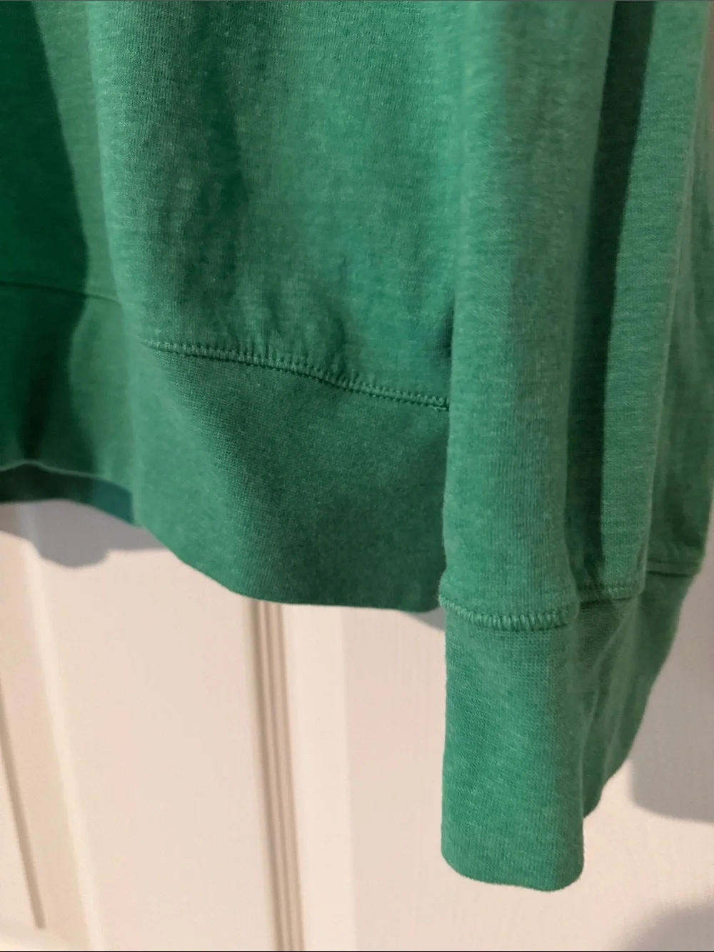 Polo by Ralph Lauren Green Quarter-Zip Sweater with Grey Trim